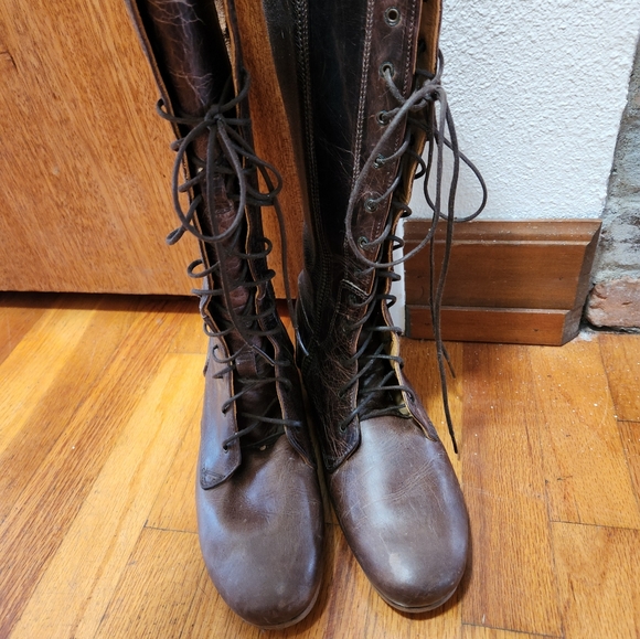 John Fluevog Shoes - Womens size 9 Radio BBC tall leather boots